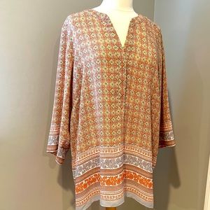 COPY - Rose & Olive Peachy Tunic 2X EUC